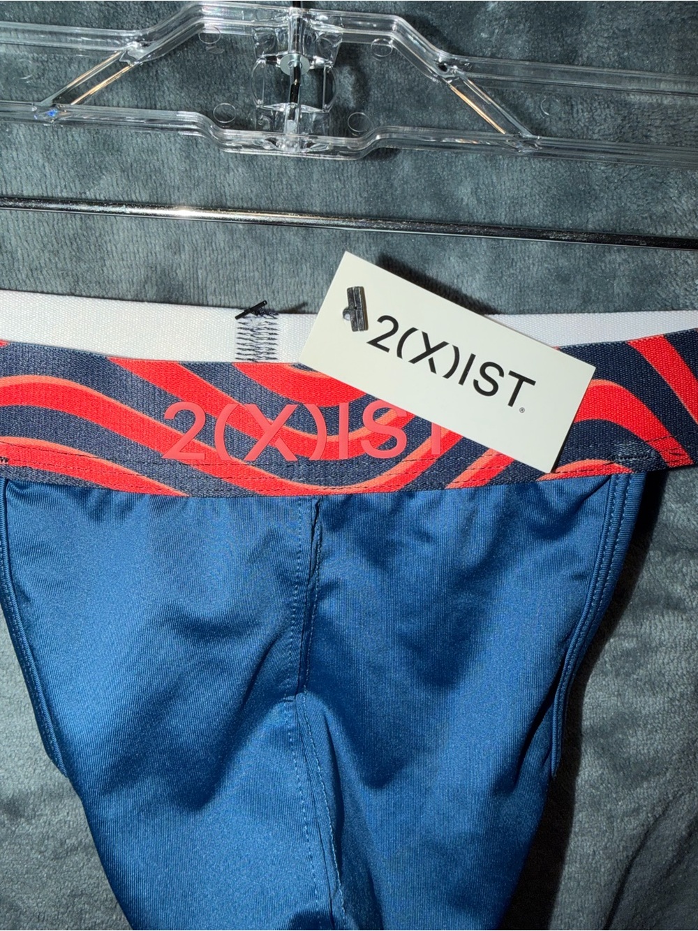 2xist Navy Jock with Red Striped Waistband - Picture 3 of 4